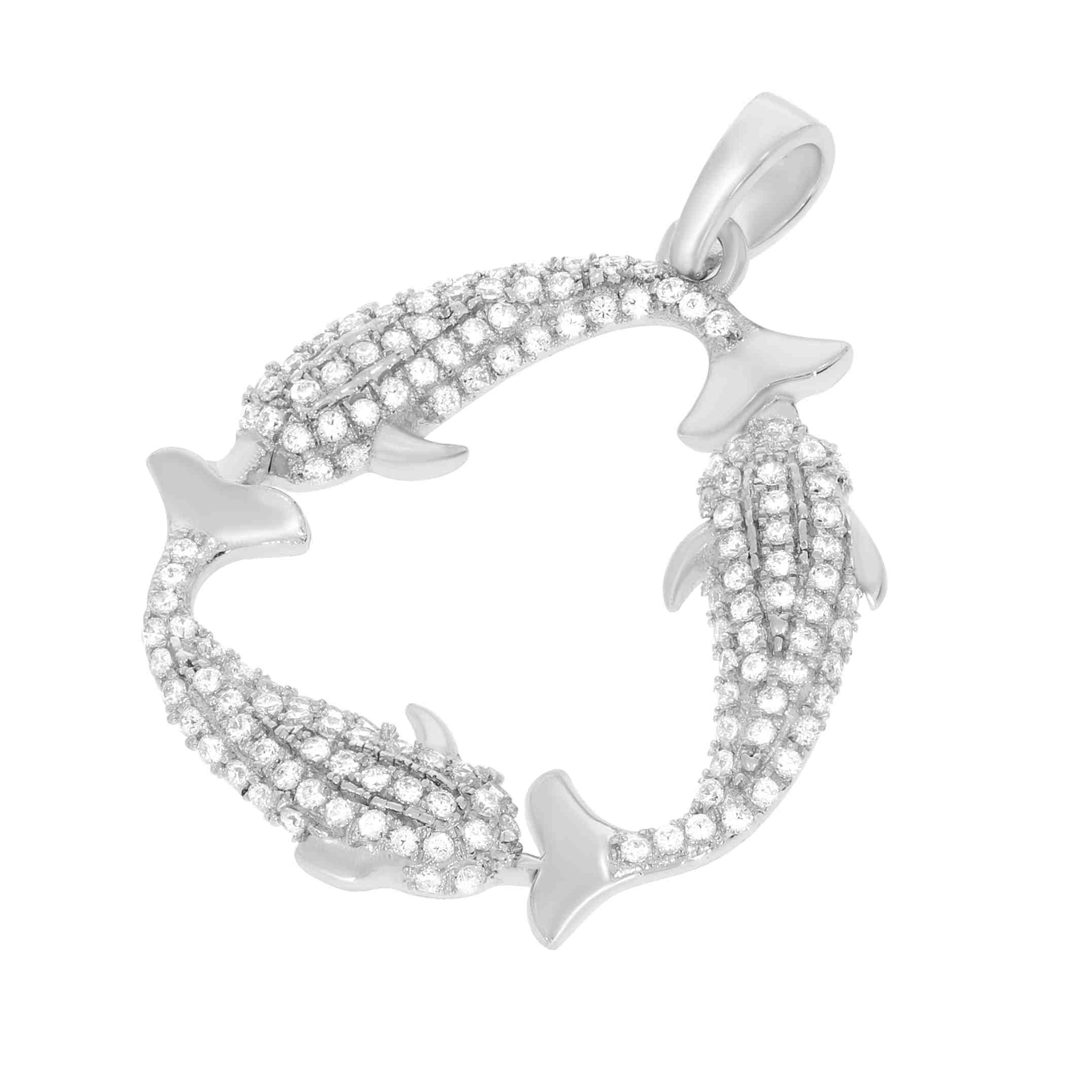 3 Dolphin Pendant PD31274A